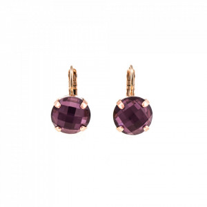 Cercei placati cu Aur roz de 24K, cu cristale originale, Bohemian Rhapsody | 1448A-204RG6