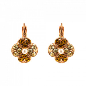 Cercei placati cu Aur roz de 24K, cu cristale originale, Breakfast at Tiffany’s | 1145-2010RG6