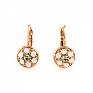 Cercei placati cu Aur roz de 24K, cu cristale originale, California Dreaming | 1044/1-1028RG6