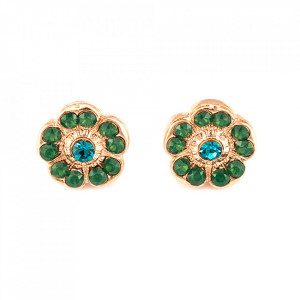 Cercei placati cu Aur roz de 24K, cu cristale originale, Julia | 1220-3322RG2