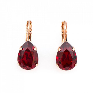 Cercei placati cu Aur roz de 24K, cu cristale originale, Lady In Red | 1032/1-208SRG6