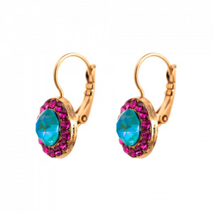 Cercei placati cu Aur roz de 24K, cu cristale originale, Memories of Montmartre | 1129-1146RG6
