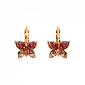 Cercei placati cu Aur roz de 24K, cu cristale Swarovski, Antigua | 1155-223-1RG6-Roz-5319