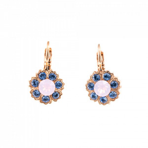 Cercei placati cu Aur roz de 24K, cu cristale Swarovski, California Dreaming | 1411/2-1067RG6-Multicolor-5549