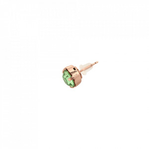 Cercei placati cu Aur roz de 24K, cu cristale Swarovski, Fern | 1440-214rg2-Verde-6329