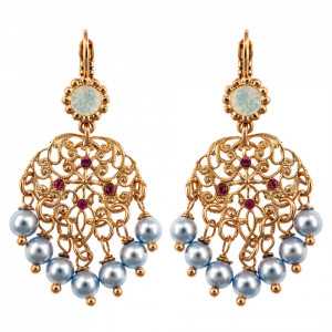 Cercei placati cu Aur roz de 24K, cu cristale Swarovski, Memories of Montmartre | 1433M-1146RG6
