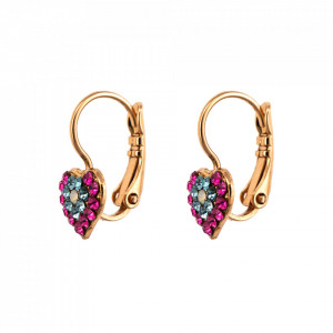 Cercei placati cu Aur roz de 24K, cu cristale Swarovski, Memories of Montmartre | 1322/5-1146RG6