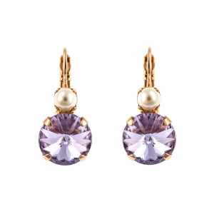 Cercei placati cu Aur roz de 24K, cu cristale Swarovski, Romance | 1037R-139-10RG6-Multicolor-1479
