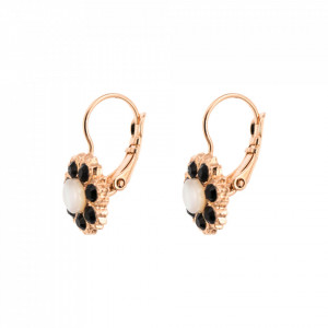 Cercei placati cu Aur roz de 24K, cu cristale Swarovski, St. Martin - Caribbean Life | 1411/2-M87-3RG6-Multicolor-5939
