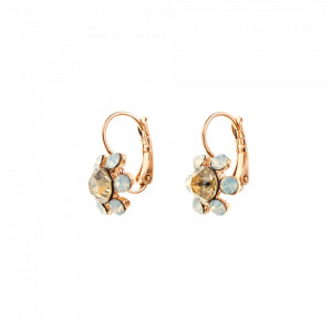 Cercei placati cu Aur roz de 24K, cu cristale Swarovski, Tiara Day | 1090/3-2333RG6-Roz-2119