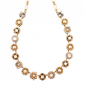 Colier placat cu Aur roz de 24K, cu cristale originale, Seashell | 3123-M1201RG