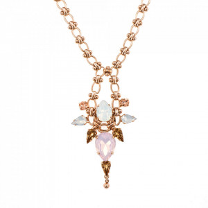 Colier placat cu Aur roz de 24K, cu cristale originale, Tiara Day | 3106/3-2333RG