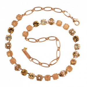 Colier placat cu Aur roz de 24K, cu cristale Swarovski, Breakfast at Tiffany’s | 3004-2010RG