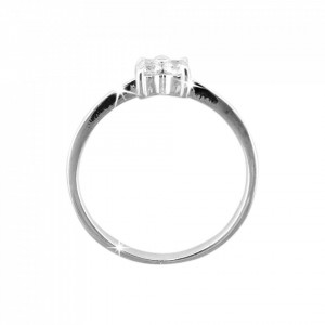 Inel de logodna Argint 925 Classic Floral CZ Diamond M/54-Argintiu-8408