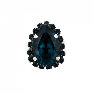 Inel placat cu Argint 925, cu cristale Swarovski, Nightfall | 7098-1069SP-Albastru-8129