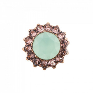 Inel placat cu Aur roz de 24K, cu cristale Swarovski, California Dreaming | 7023-1067RG-Multicolor-7429