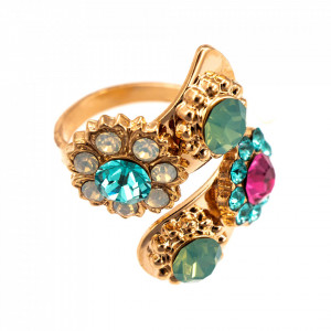 Inel placat cu Aur roz de 24K, cu cristale Swarovski, Memories of Montmartre | 7063/1-1146RG