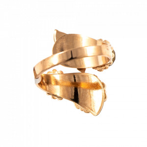 Inel placat cu Aur roz de 24K, cu cristale Swarovski, Romance | 7063-139-10RG-Multicolor-8029
