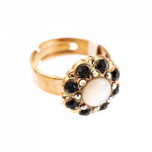 Inel placat cu Aur roz de 24K, cu cristale Swarovski, St. Martin | 7417/1M-87280RG-Multicolor-7609