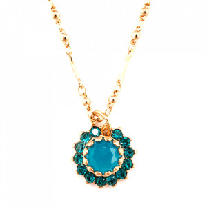 Pandantiv cu lant placat cu Aur roz de 24K, cu cristale originale, Julia | 5163-M3322RG