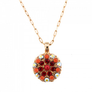 Pandantiv cu lant placat cu Aur roz de 24K, cu cristale originale, Guardian Angel | 5212-1005RG