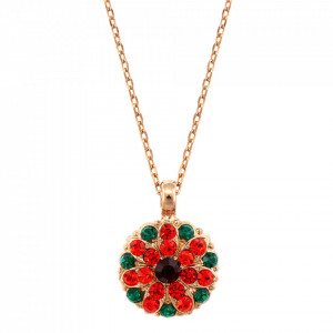 Pandantiv cu lant placat cu Aur roz de 24K, cu cristale originale, Guardian Angel | 5212-279RG