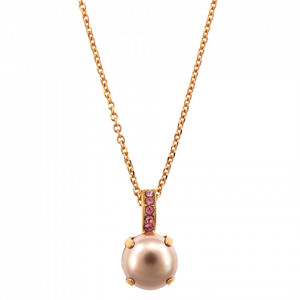 Pandantiv cu lant placat cu Aur roz de 24K, cu cristale originale, Antigua | 5056-223-1RG