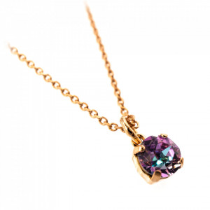 Pandantiv cu lant placat cu Aur roz de 24K, cu cristale Swarovski, Bohemian Rhapsody | 5440-001VLRG-Mov-8939