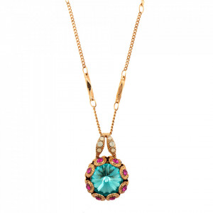 Pandantiv cu lant placat cu Aur roz de 24K, cu cristale Swarovski, Memories of Montmartre | 5070-1146RG