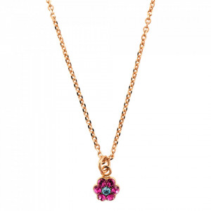 Pandantiv cu lant placat cu Aur roz de 24K, cu cristale Swarovski, Memories of Montmartre | 5166/10-1146RG