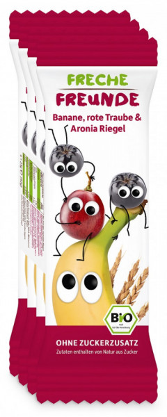 Freche Freunde organski musli bar od banane, grožđda i aronije 4x23 g