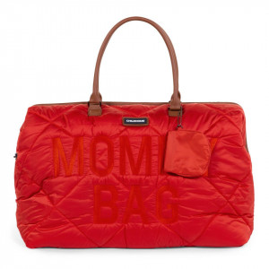 MOMMY BAG, QUILTED PUFFERED RED