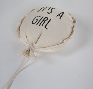 Balon od platna - It's A Girl - Zidna dekoracija - 35x26x8 Cm
