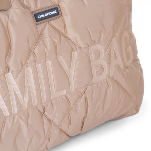FAMILY BAG, QUILTED PUFFERED BEIGE