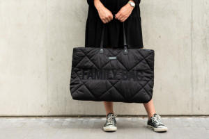 FAMILY BAG, QUILTED PUFFERED BLACK