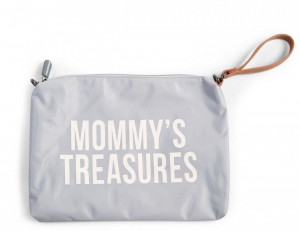 MOMMY'S TREASURES CLUTCH - GREY OFF WHITE