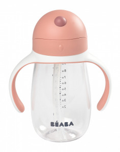 BEABA flašica sa slamčicom 300ml, old pink