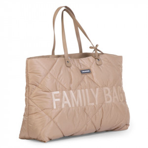 FAMILY BAG, QUILTED PUFFERED BEIGE