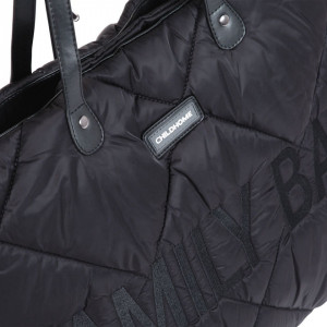 FAMILY BAG, QUILTED PUFFERED BLACK