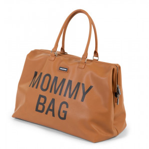 MOMMY BAG, LEATHERLOOK BROWN