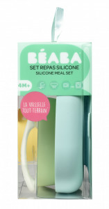 BEABA silikonski set za jelo, 4 dela, yellow
