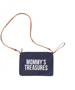 MOMMY'S TREASURES CLUTCH - NAVY WHITE