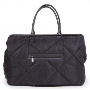 MOMMY BAG, QUILTED PUFFERED BLACK