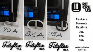 Testarea flexibilitatii si printabilitatii filamentelor flexibile de la Recreus