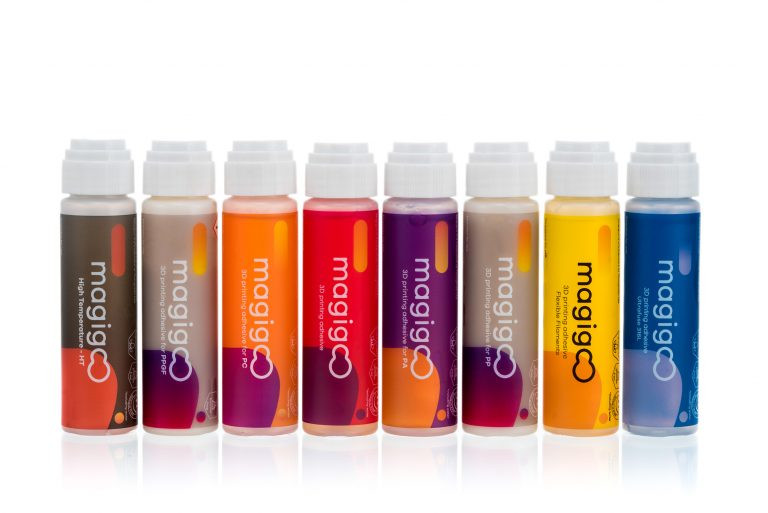 Gama completă Magigoo 50ml — toate cele 8 variante de adeziv pentru platformă FDM, Thought3D