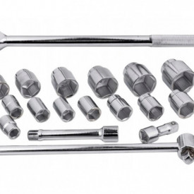 Set chei tubulare hexagon simplu cu antrenor 21 piese, 3/4", 19-50mm cod produs:304