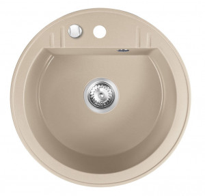 Chiuveta din granit Ferro Mezzo II 51cm, rotunda cu 1 cuva - diverse culori