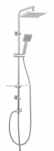 Set de dus dual shower patrat Amiga VerdeLine Ferro, fara baterie