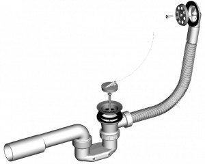 Sifon pentru cada cu dop Fluidmaster Liv, 196753