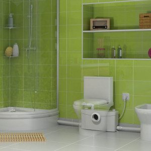 Sanipompa ape uzate Saniplus Silence SPSTD pentru baie, 400 W, 510x178x263 mm
